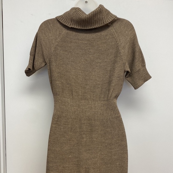 Ann Taylor LOFT Brown Day Sheath Short Sleeve Dress - Picture 3 of 6